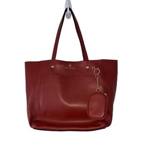 NWOT Steve Madden Large Tote Shoulder Bag With Pouch Brick Color ~